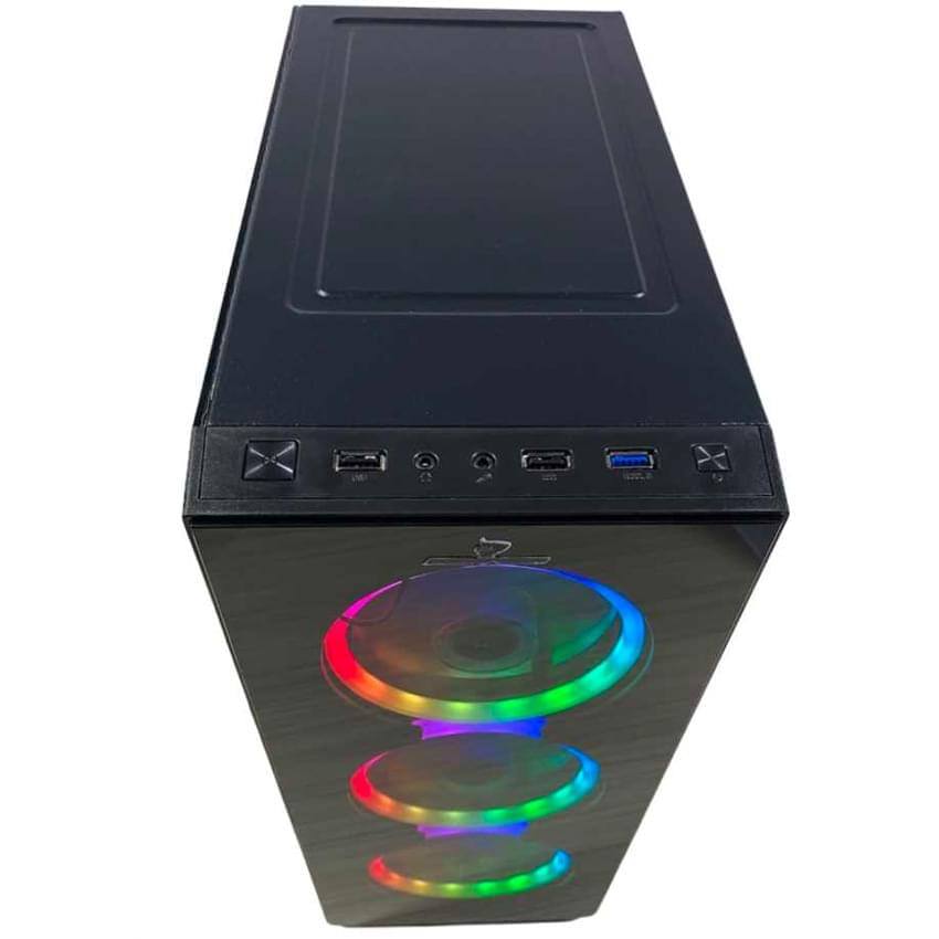 Gabinete Essenses Bze 30 Rgb 3 Fan Atx Mid Tower